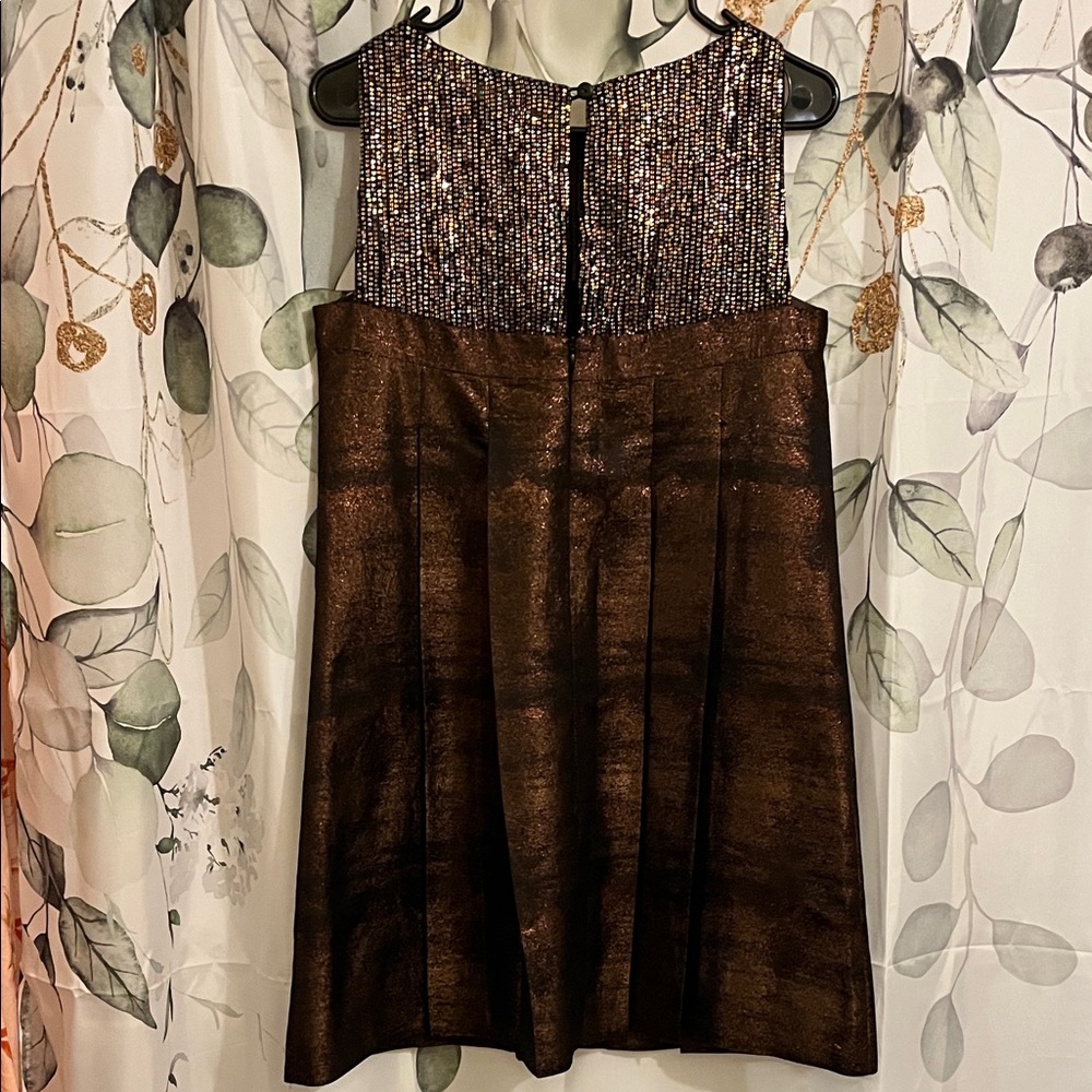Halston Heritage shimmering copper Sequin Dress very unique and beautiful. - Picture 4 of 7